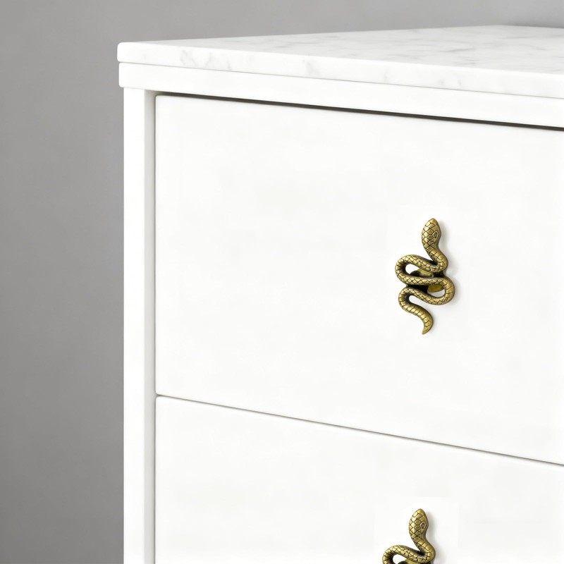 LB-LAIBA Snake Cabinet Knobs, Animal Drawer Knobs for Drawer Wardrobe
