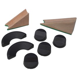 Acclaim Bowls Umpire Wedges, Set of 6, Black Solid Rubber and Hardwood