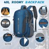 RAINSMORE Hiking Backpack Men Women 40L Waterproof Backpack Lightweight Foldable
