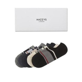 Hazzys (대구신세계)HAZZYS ACC 네이비 라인배색 면혼방 덧신양말5종세트 HJSS5E200WT (Daegu Shinsegae) HAZZYS ACC Navy Line Color-Blocking Cotton Blend Ankle Socks 5-Piece Set HJSS5E200WT