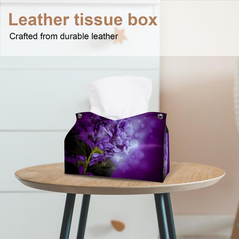 2 Pack Tissue Box Cover Holder, Poppy Flowers Ladybird Rectangle