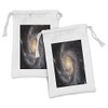 Ambesonne Galaxy Fabric Pouch Set of 2, Stars in Galaxy