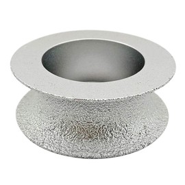 SHDIATOOL 3 Inch Profile Hand Diamond Wheel Height 25mm Half-Round Edge Grinding for Stone Marble Granite Rock