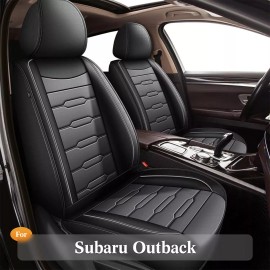 Unbranded For Subaru Outback 2010-2025 Pu Leather Car Seat Covers Cushion Pad Grey Set