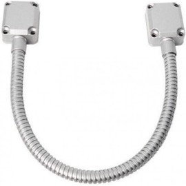 CYSFETENA Stainless Steel Armored Door Cord,Head Material Zinc Alloy Door Wire Conduit,8mm Inner Diameter Door Loop for Installation Protection of Wires in Exposed Mounting Systems