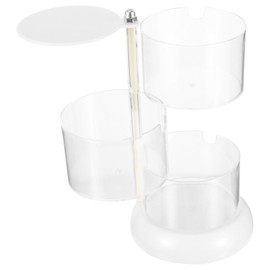 KONTONTY Portable Rotatable Makeup Sponge Holder Cosmetic Organizer for Travel and Home Use for Storing Beauty Eggs and Cotton Pads