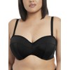 Elomi Plus Size Essentials Bandeau Bikini Top 38FF, Black