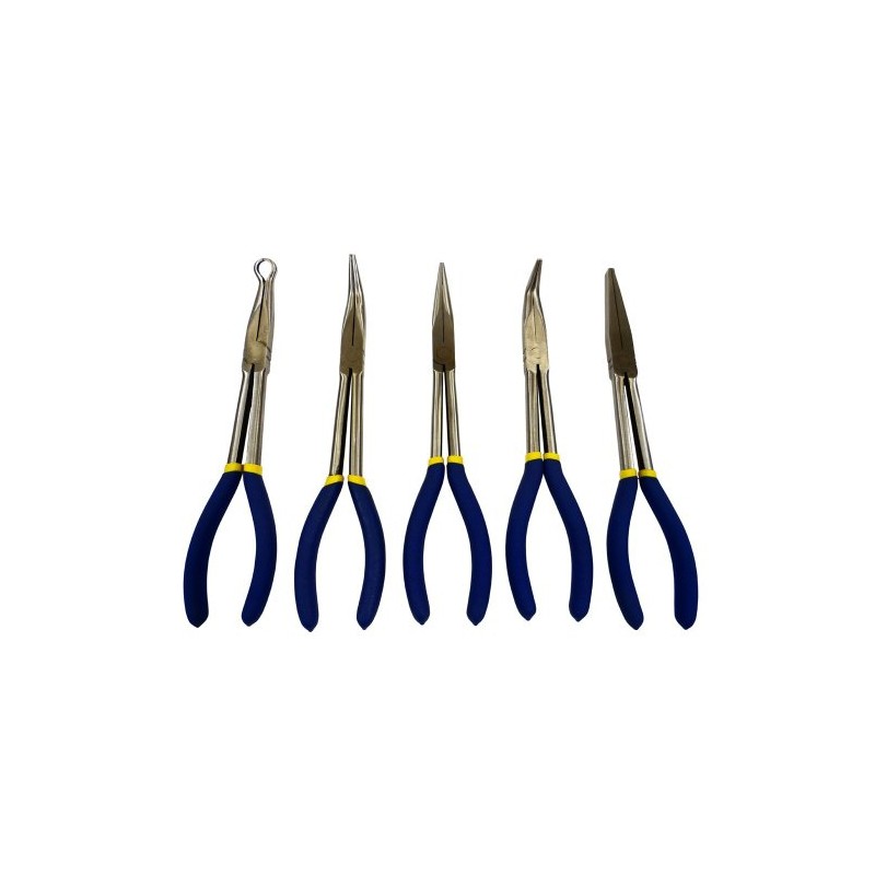 11” Long Needle Nose Pliers Set 5-Piece Plier Kit (Storage