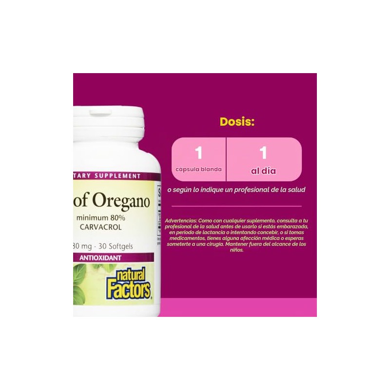 Organic Oil Of Oregano, 180 mg, 30 Softgels by Natural