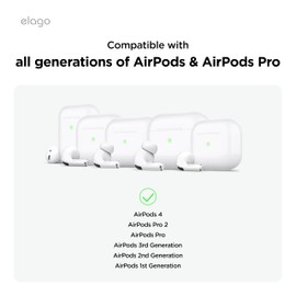 elago Ear Hooks Designed for AirPods Pro 2nd gen, AirPods Pro, Designed for AirPods 4 & 3 & 2 & 1, Earbuds Accessories, Anti-Slip, Ergonomic Design, Comfortable Fit (Red) [US Patent Registered]