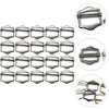 Ciieeo 50 Uds. De Anillos de Metal Ajustador Rectangular de