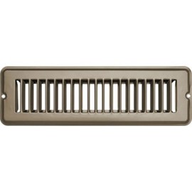 RV DESIGNER H870, Metal Floor Register, Undampered, 10 inch x 2 inch, Tan, Interior Hardware