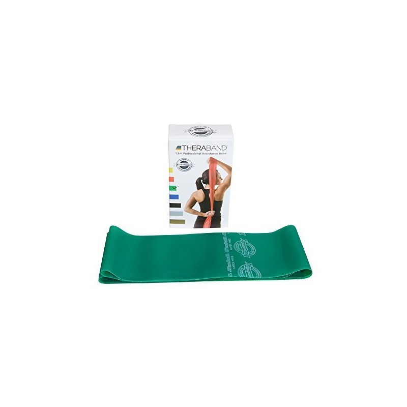 Theraband MEDIUM HARD MEDIUM BAND LATEX FREE GREEN 60" (Length)