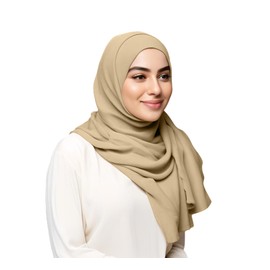ShopMiey Premium Jersey Head Soft Scarf Muslim Hijab Shawl Wrap for Women (Moderate Beige - Sandy Beach)