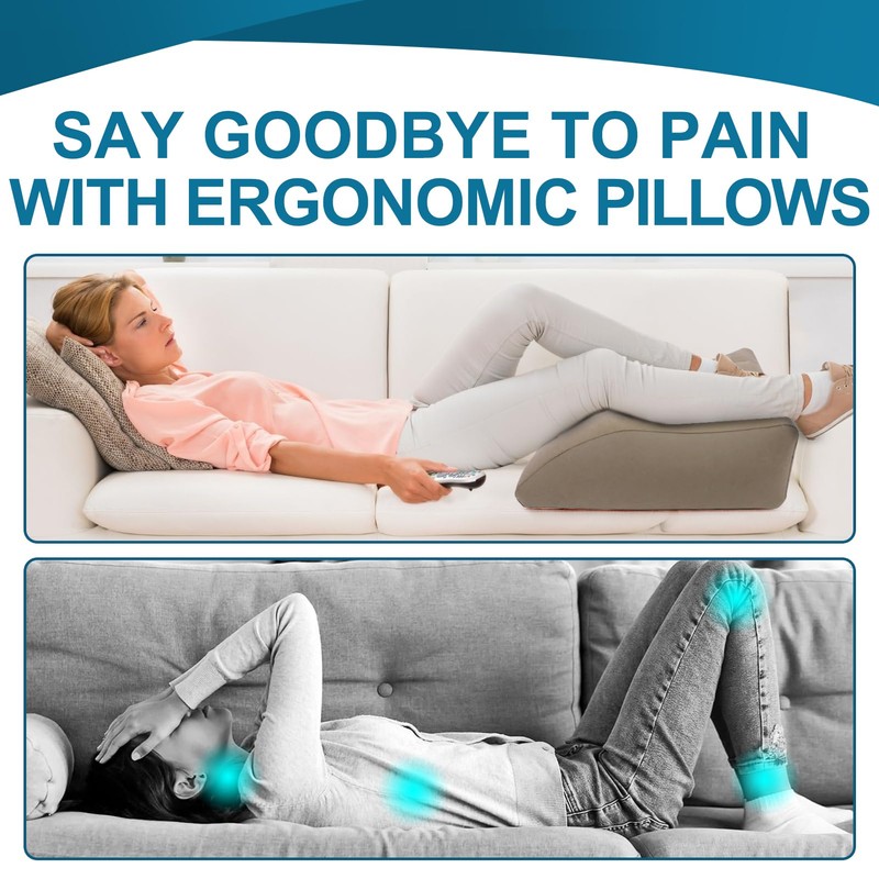 ZYODUOB Inflatable Leg Pillow, Portable Wedge Pillow for Sleeping, Knee