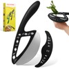 2-in-1 Pizza Cutter Rocker Blade with Herb Stripper Holes, Sharp