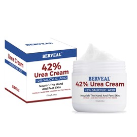 Urea Cream with 2% Salicylic Acid Foot Cream for Dry Cracked Heels, Moisturizes and Removes Corns, Calluses, Dead Skin, and Softens Toenails, 5.29 Oz (Pack of 1)