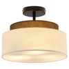 Qgiytp 13" Double Drum 3-Light Semi Flush Mount Ceiling Light