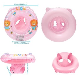 Baby Swimming Ring, Baby Swimming Ring, Baby Swimming Seat, Floating Baby Swimming Ring for Toddlers, 6 Months to 48 Months (Pink)