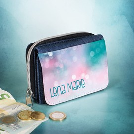 Striefchen® Purse for Children in Jeans Look Various Designs, Pink-turquoise