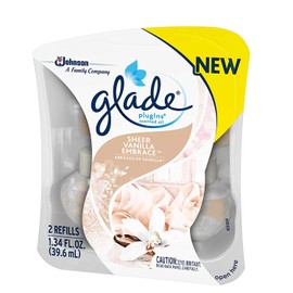 Glade Plugins Scented Oil, 1.34 fl. oz, 2Count. (Sheer Vanilla Embrace, Pack of 12), Multi