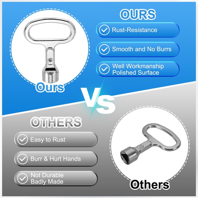 PATIKIL Triangle Spanner Key, 4 Pack Universal Utility Keys Triangular