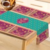 HOWAF Happy Diwali Table Runner with Diwali Place Mat for
