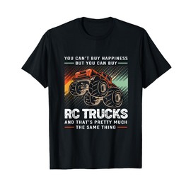 Retro Vintage Rc Car You Can't Buy Happiness Buy Rc Trucks T-Shirt