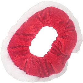 Topkids Accessories Christmas Scrunchies for Women, Hair Accessories for Girls, Festive Hair Accessories for Women Hair Bobbles Hair Band Hair Ties Girls Gifts White Fabric Elastic Hair Bands (Red)