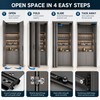 Hidden Folding Swing Door Track Hardware Kit for Cabinet and