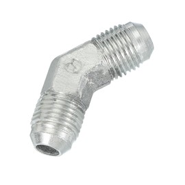PATIKIL Hex Reducing Nipple Connectors Pipe Adapter 9/16" Male 37° Flare JIC x 9/16" BSPT Male 45° Adapter, Pipe Fitting Reducer Nipple Adapter Plated Steel Hydraulic Fitting