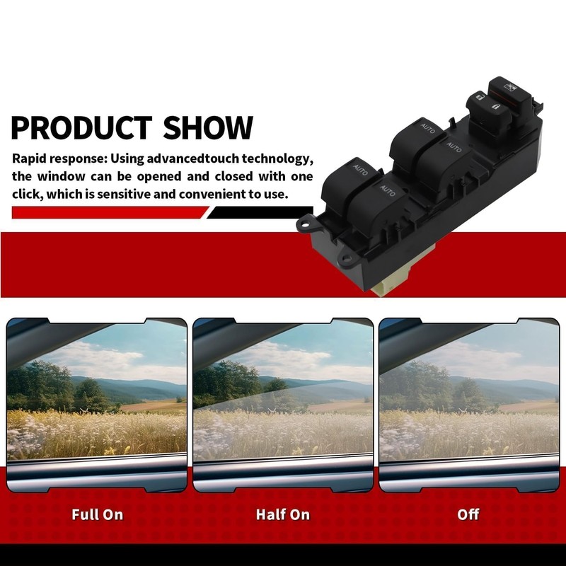 Nakkaa Power Window Switch Automatically Up and Down Driver Side
