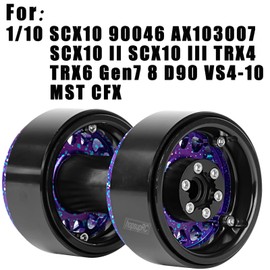 hopsupRC RC 1.9 Dually Beadlock RC Wheel Rim for 1/10 SCX10 90046 AXI03007 TRX4 TRX6 VS4-10 Gen7 Gen8 MST CFX D90 RC Crawler,Aluminum 1.9 Dually Beadlock Wheels Rims w/Adjustable Offset (4PCS) Colour