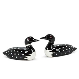 Abbott Collection Home Loon Salt & Pepper, Black (27-LOON-SP)