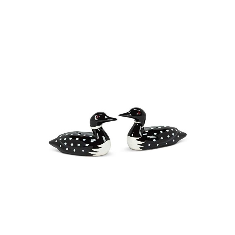 Abbott Collection Home Loon Salt & Pepper, Black (27-LOON-SP)