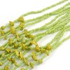 Avalaya Long Layered Multistrand Lime Green Glass Bead and Semiprecious