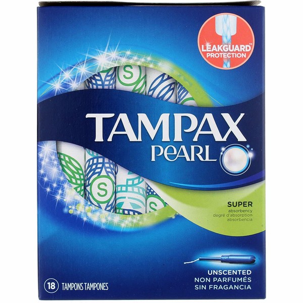 TAMPAX Pearl Super UNSCENTED 18