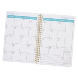 NUOBESTY Bloc De Notas 2025-2027 Agenda Escolar Planificador Mensual Calendario Profesional Cuaderno Planificador A5                                  
