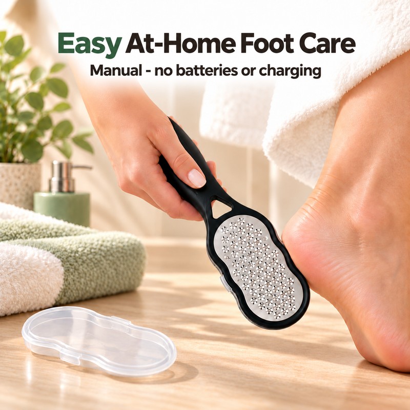 Stainless Steel Foot File Callus Remover – Manual Heel Rasp
