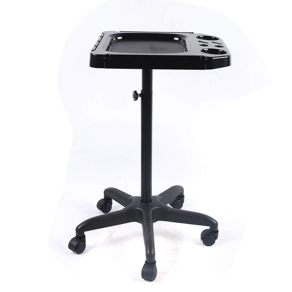 Salon Trolley Cart Tray Rolling Service Instrument Tray Stand Height