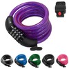 Lumintrail Combination Bike Lock Cable - 6ft Bike Locks Heavy
