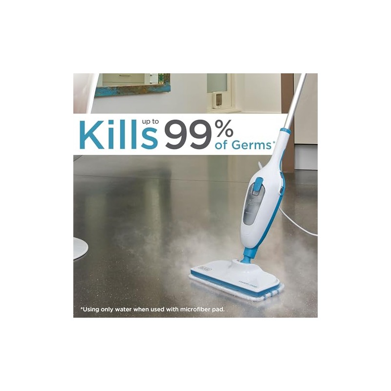 BLACK+DECKER Steam Mop, White (HSM13E1)