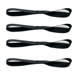 4pcs Securing Loop Straps Soft Loop Tie Down Straps Nylon Lashing Loops Motorcycle Tie Down Straps for Securing Motorbikes Scooters Luggage And Garden Equipment (Black)