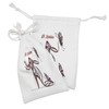 Ambesonne Pink Fabric Pouch Set of 2, High Heel Shoes