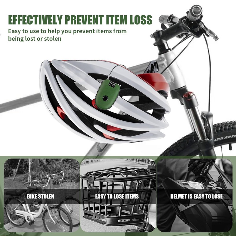 Combination Lock, 4 Digit Padlock, Small for Suitcases and Bicycles,
