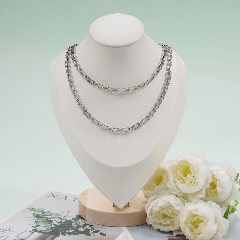 KYUNHOO 6.5FT/2M Stainless Steel Chunky Chains for Jewelry Making 10MM