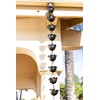 Monarch Rain Chains Aluminum Lotus Black Rain Chains for Gutters