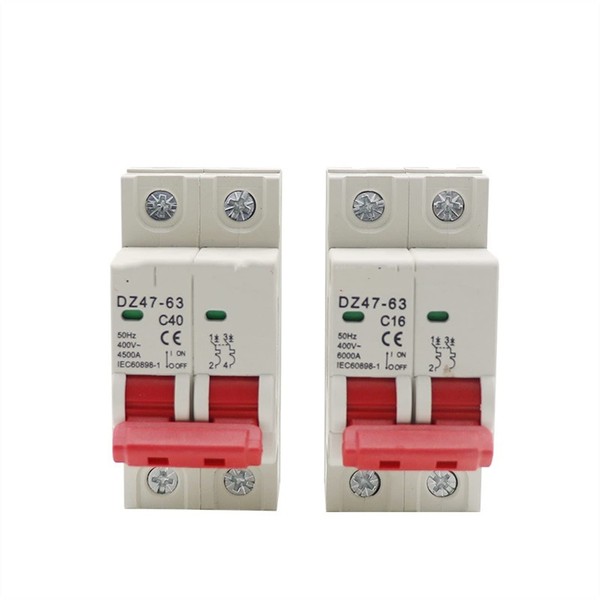 RFXCOM Circuit Breaker C45N 2 Poles 3a/6a/10a/16a/20a/32a/40a/50a/63a 400V ~ C