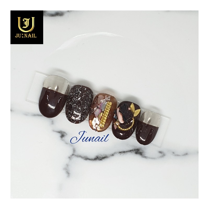 Choco Choco Handmade Nail Tips - Long Almond / 초코초코