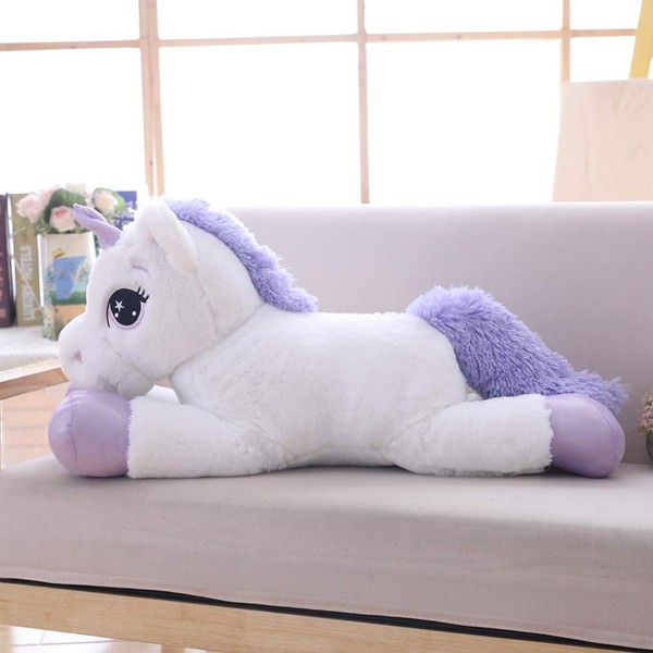 sofipal Giant Unicorn Stuffed Animal Toys,Soft Large Unicorns Plush Pillow Cushion for Birthday,Valentines,Bedroom (White, 31")